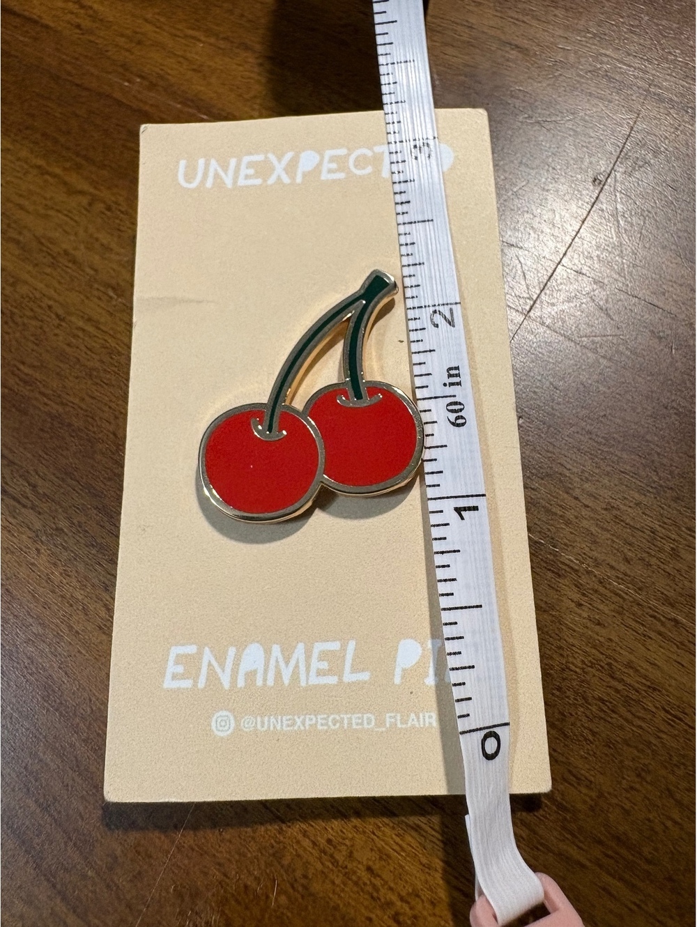 Cherries Enamel Pin - Picture 2 of 3